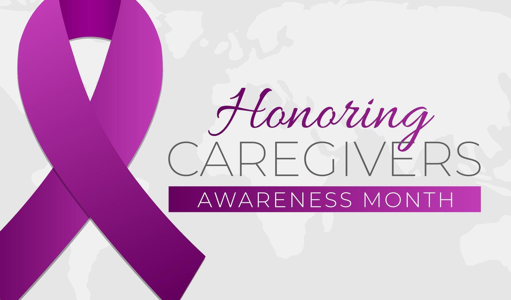 Honoring Caregivers Awareness Month Background Illustration Banner vector