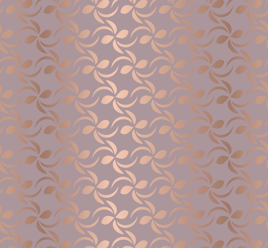 Rose Gold Abstract Floral Seamless Pattern vector