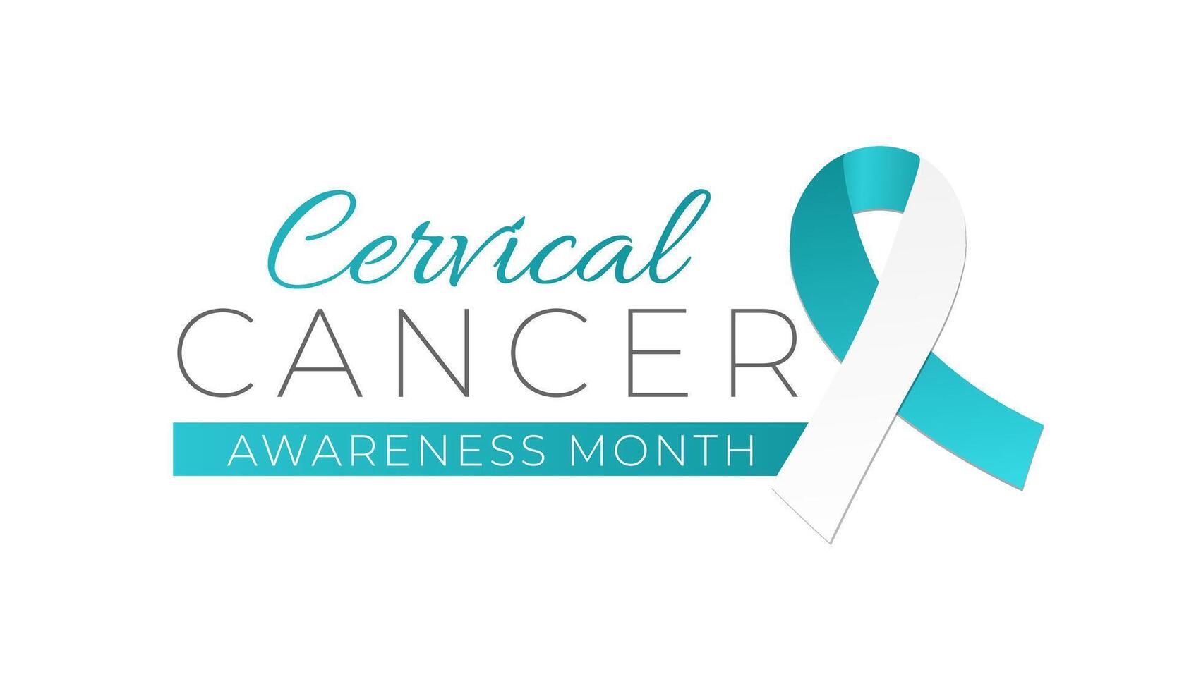 Cervical Cancer Awareness Month Isolated Logo Icon Sign vector