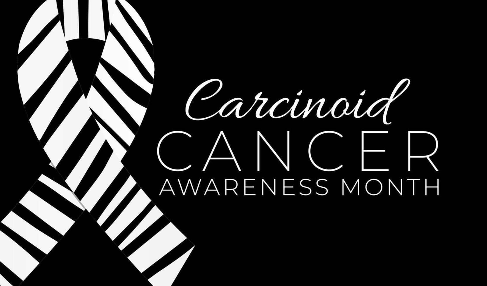 Zebra Print Carcinoid Cancer Awareness Month Background Illustration vector