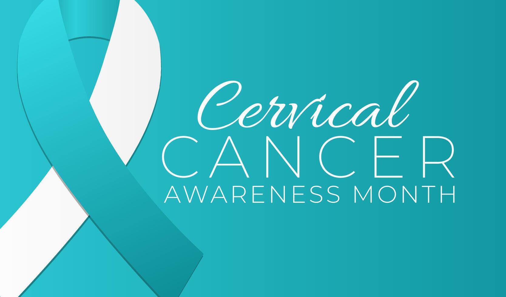 Teal Cervical Cancer Awareness Month Background Illustration vector