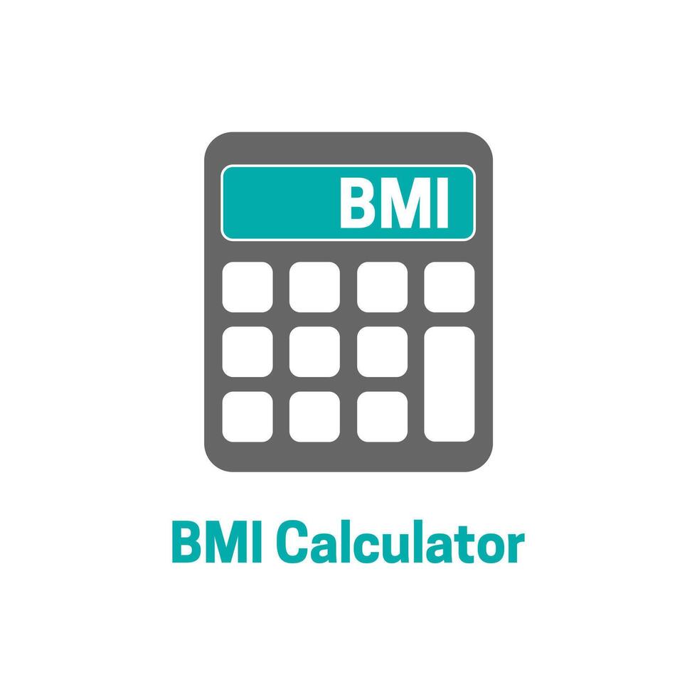 BMI Body Mass Index Calculator Icon Illustration vector