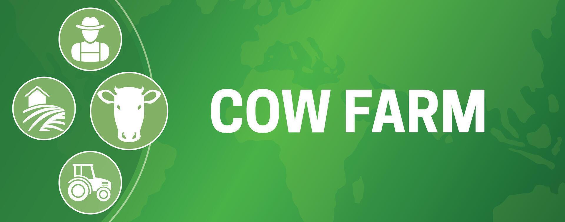 Cow Farm Illustration Background Design vector