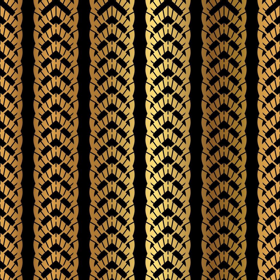 Black and Gold Abstract Vertical Elegant Seamless Pattern vector