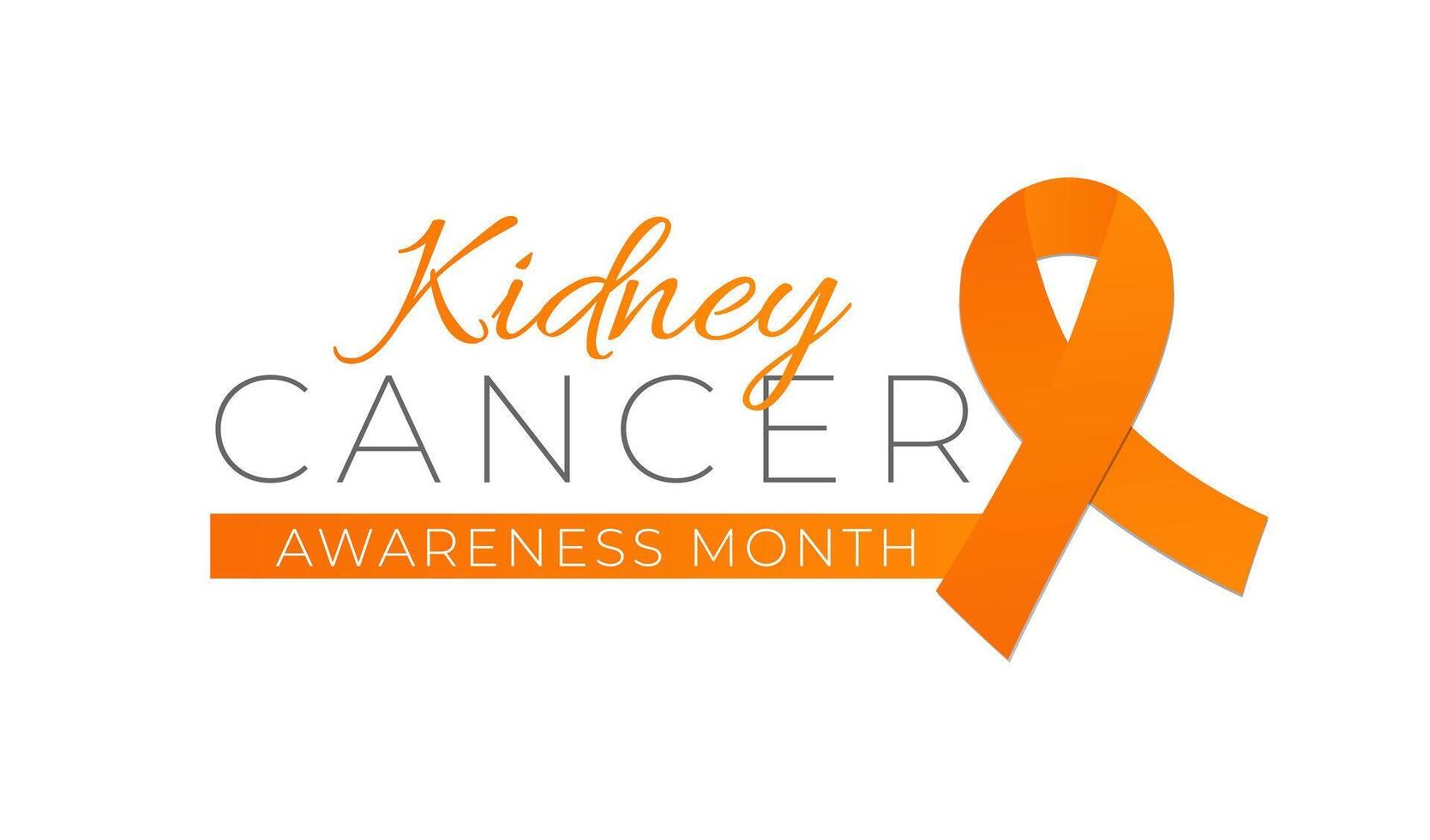 Kidney Cancer Awareness Month Isolated Logo Icon Sign vector