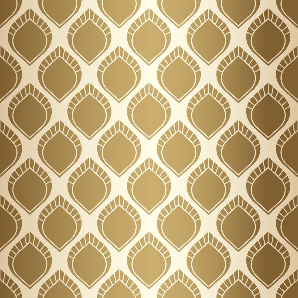 Gold Art Deco Vintage Seamless Pattern Design vector