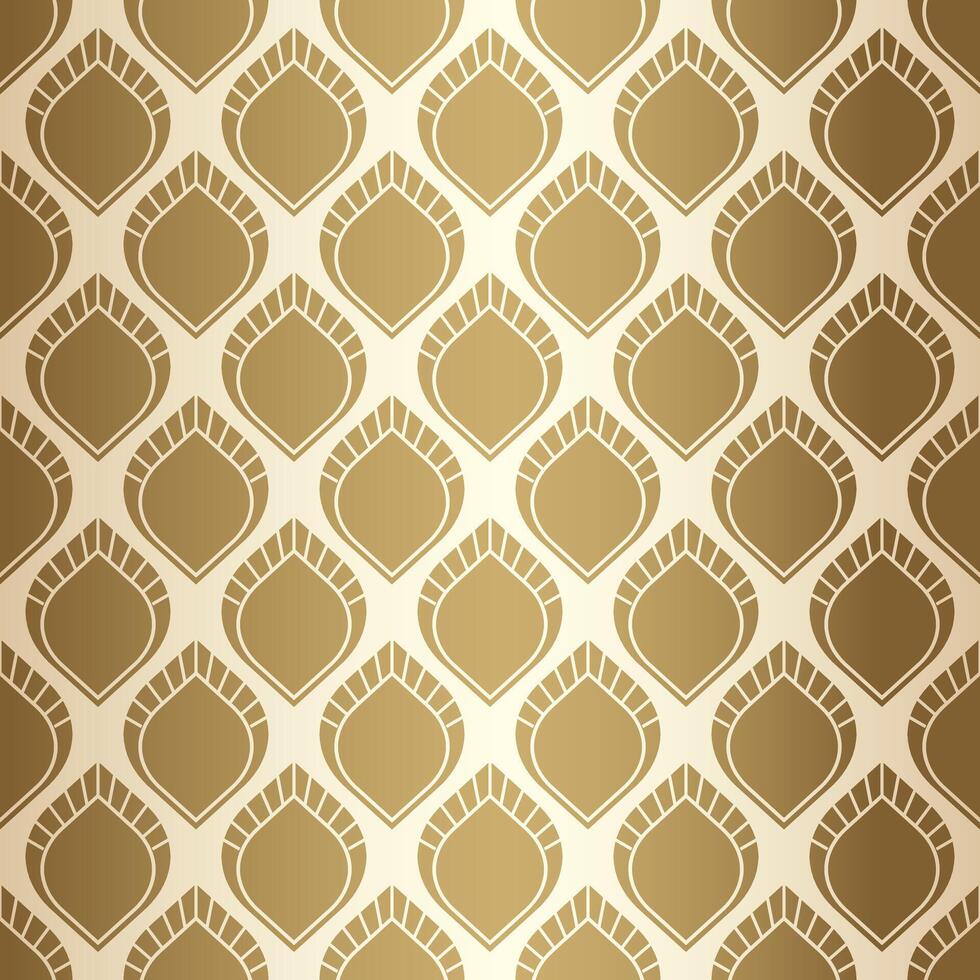 Gold Art Deco Vintage Seamless Pattern Design vector