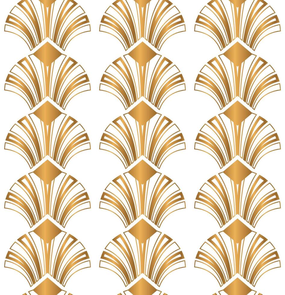 Light Gold Geometric Gatsby Art Deco Pattern Background Design vector