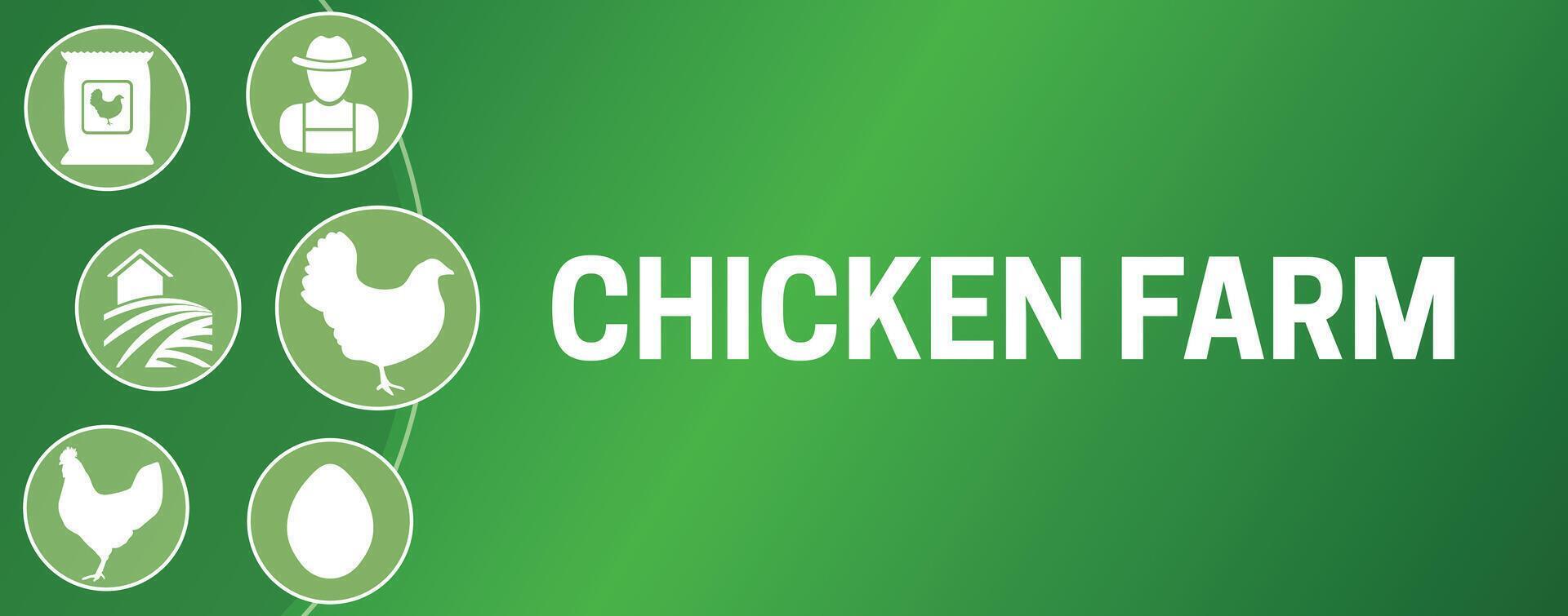 Chicken Farm Illustration Background vector