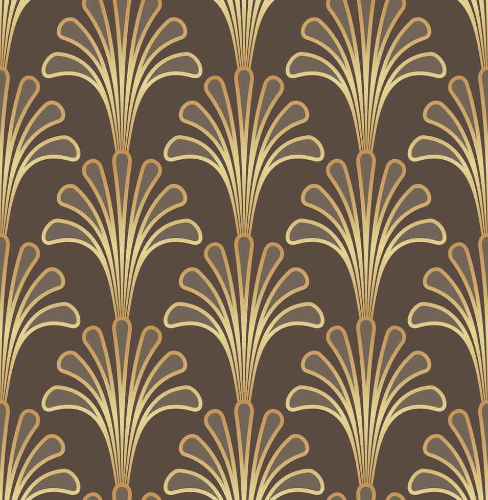 Brown Art Deco Gatsby Pattern Background vector