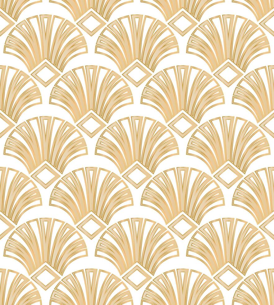 Light Gold Geometric Gatsby Art Deco Pattern Background vector