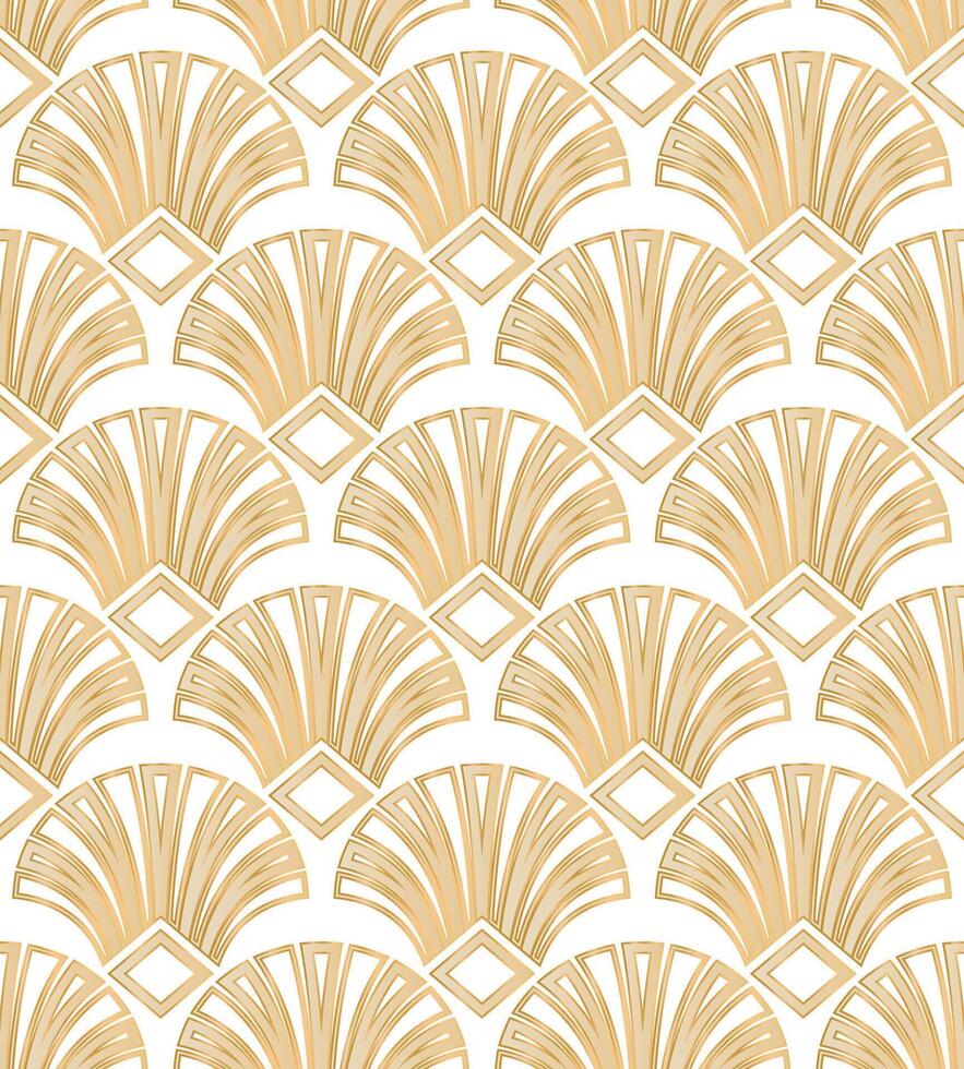 Light Gold Geometric Gatsby Art Deco Pattern Background vector