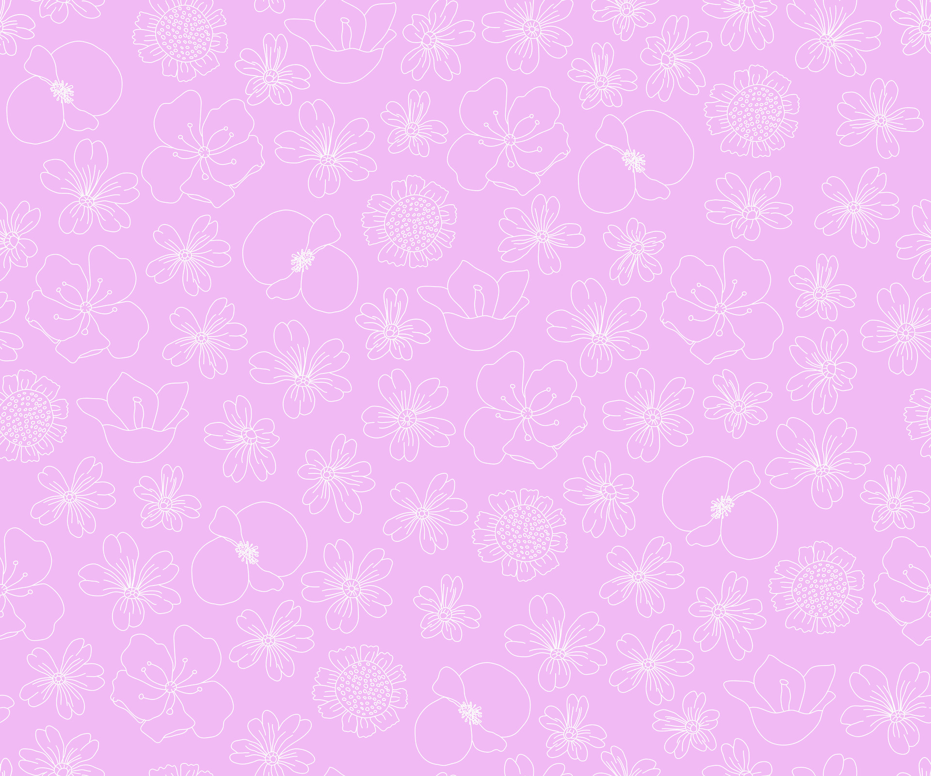 Pink Outline Floral Pattern Background 42568462 Vector Art at Vecteezy