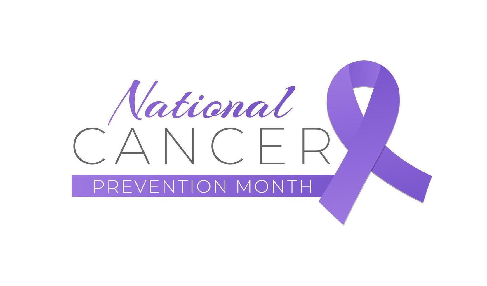 National Cancer Prevention Month Awareness Isolated Logo Icon Sign vector