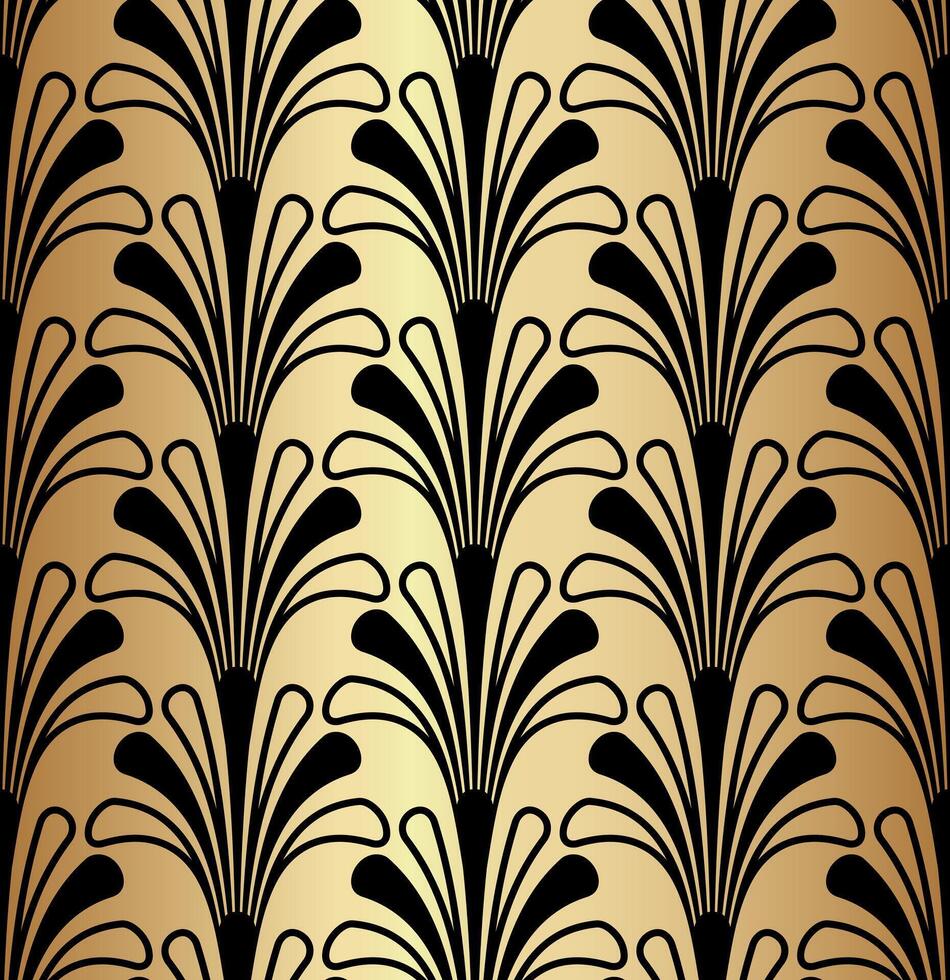 Art Deco Gatsby Ornament Outline Pattern Background vector