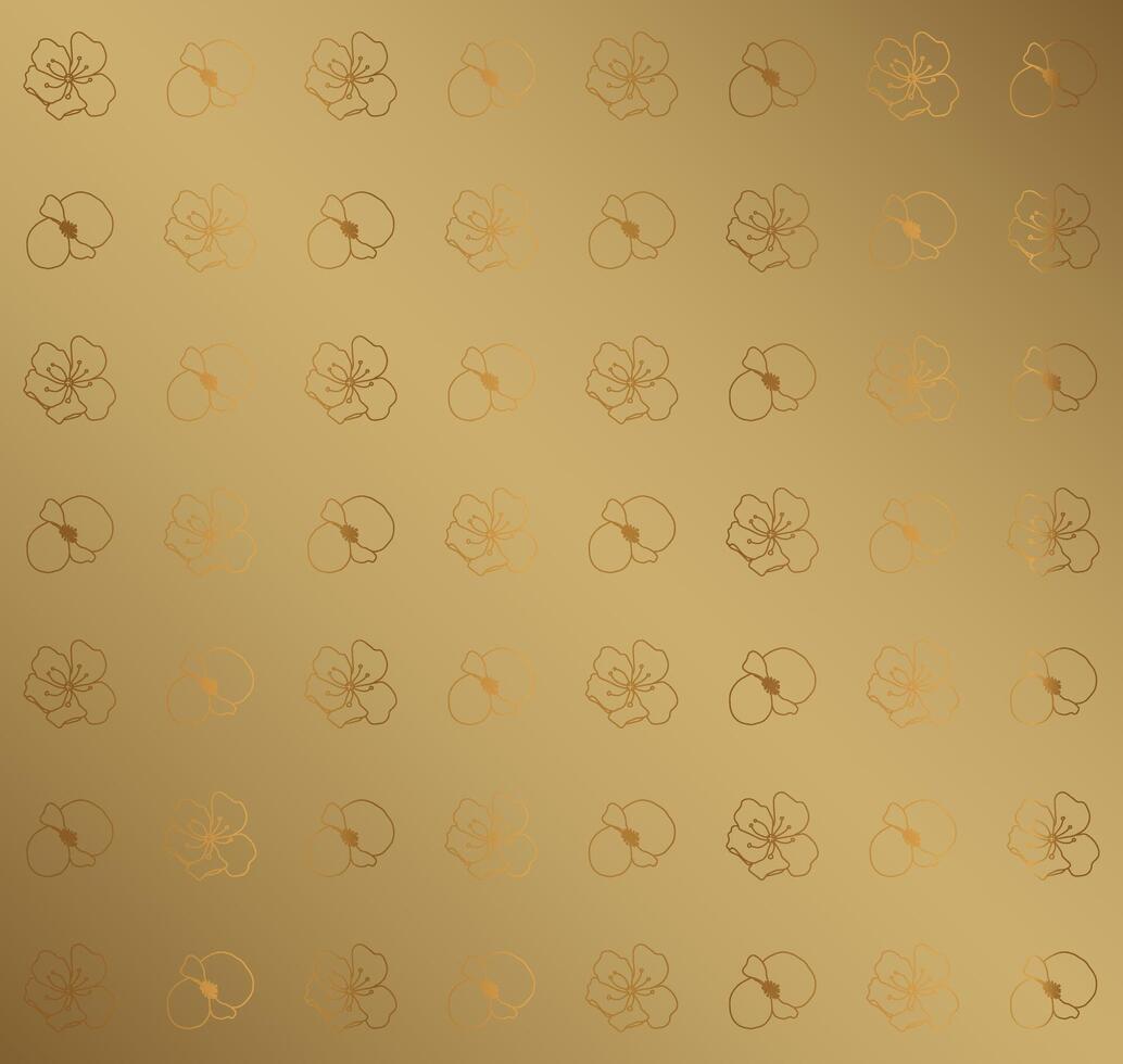 Elegant Gold Floral Pattern Background vector