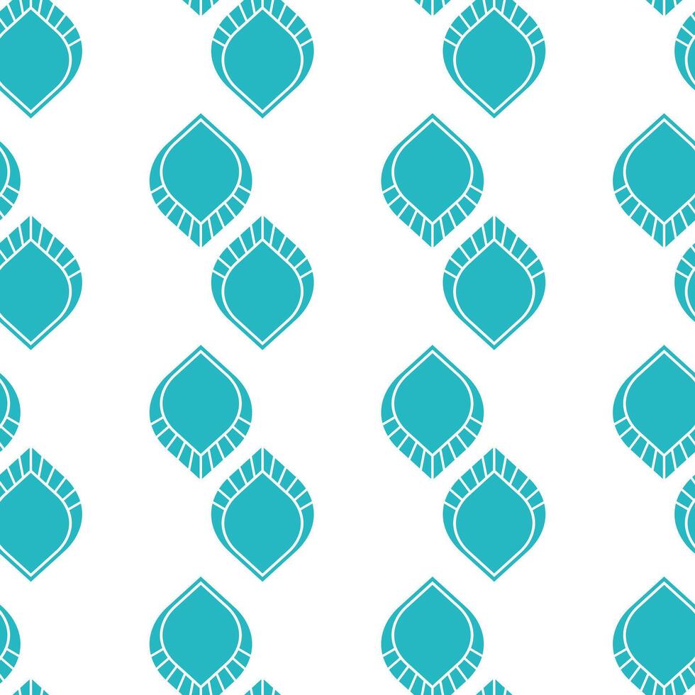 Turquoise Teal and White Simple Abstract Seamless Pattern vector