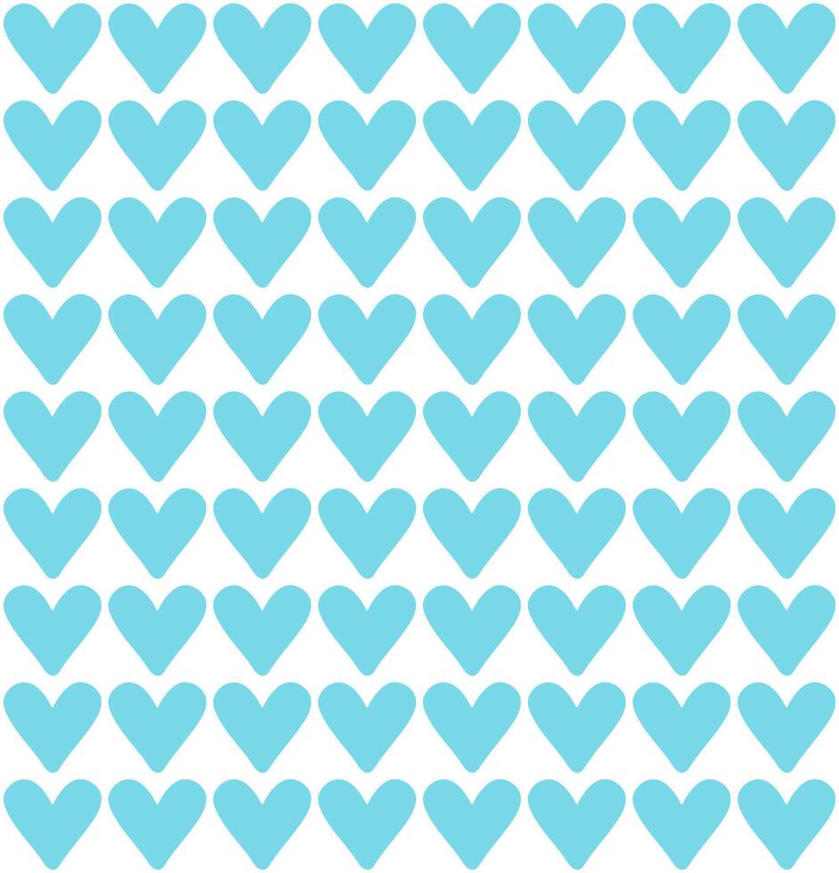 Turquoise Heart Seamless Repeat Pattern Design vector