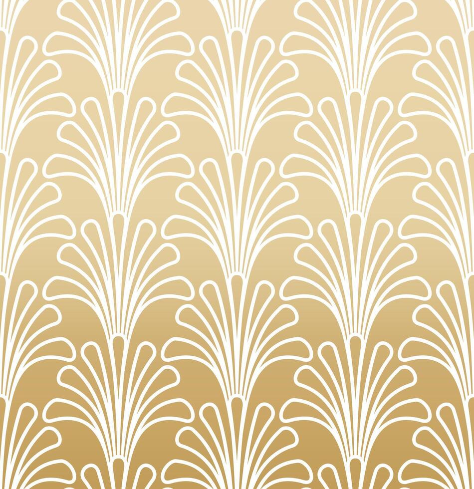 Light Gold Geometric Gatsby Art Deco Pattern Background vector