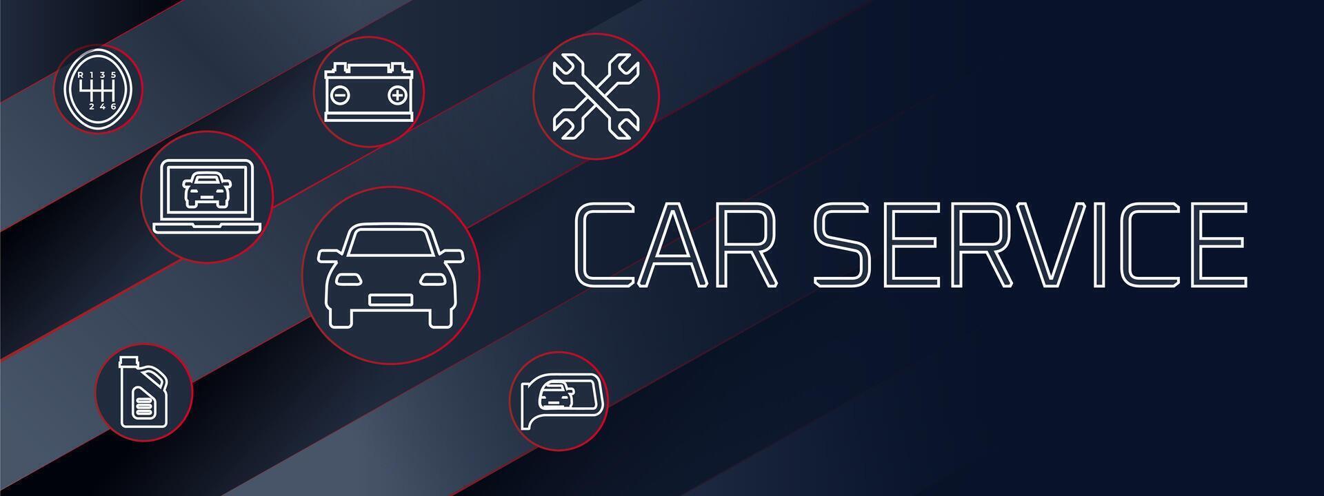 Car Service Banner Background Design vector
