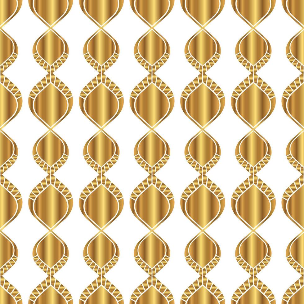 Art Deco White Gold Pattern Design vector