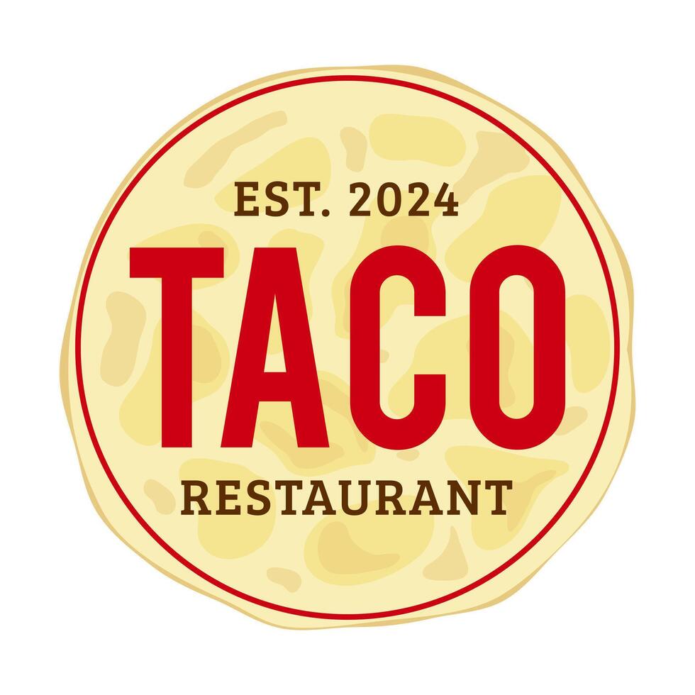 taco o tortilla restaurante logo vector