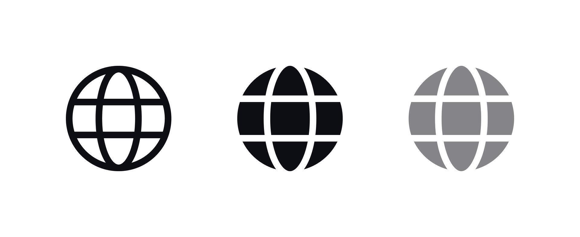 Globe Icon Set vector