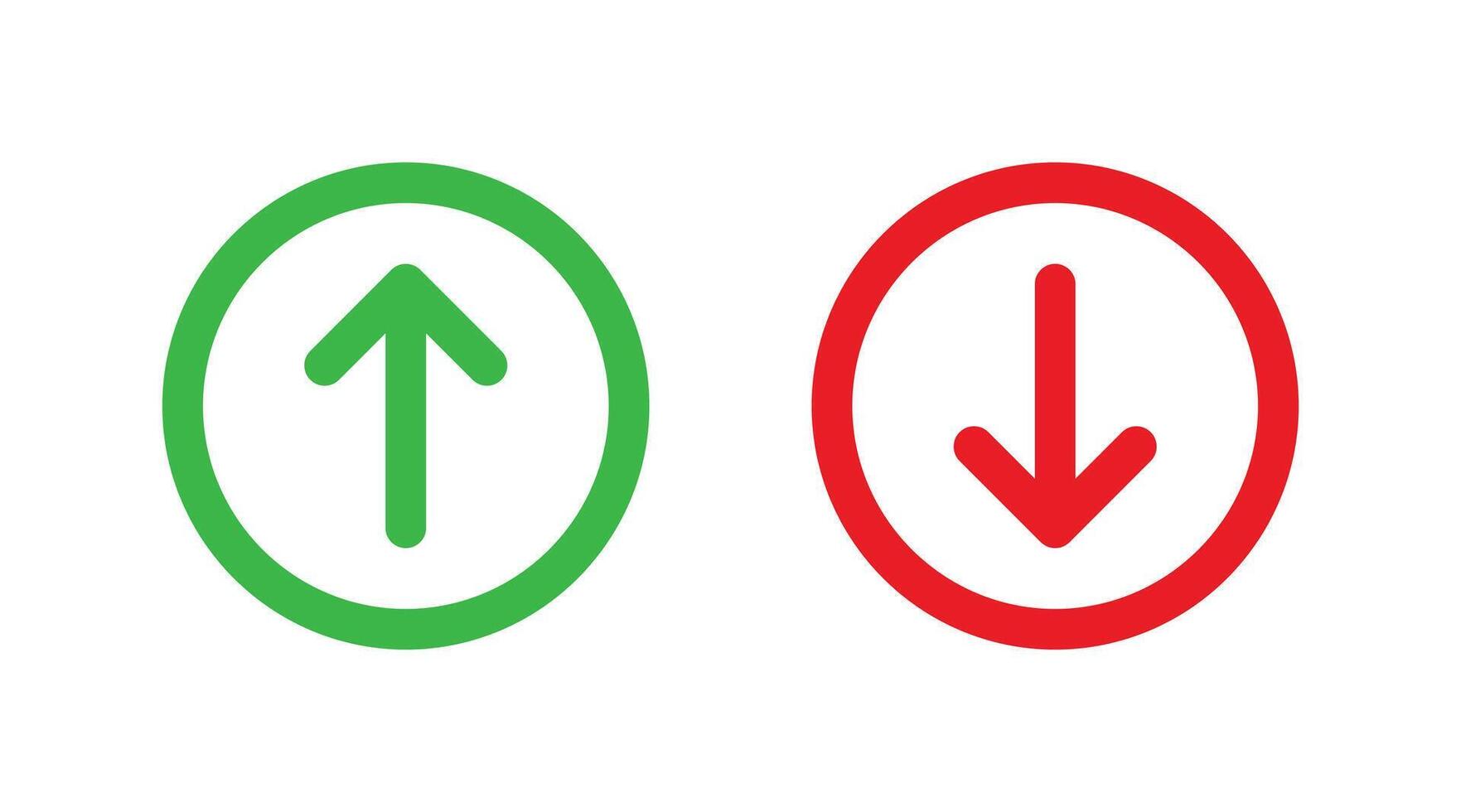 Up Down Arrows Icon - Directional Navigation Symbol vector