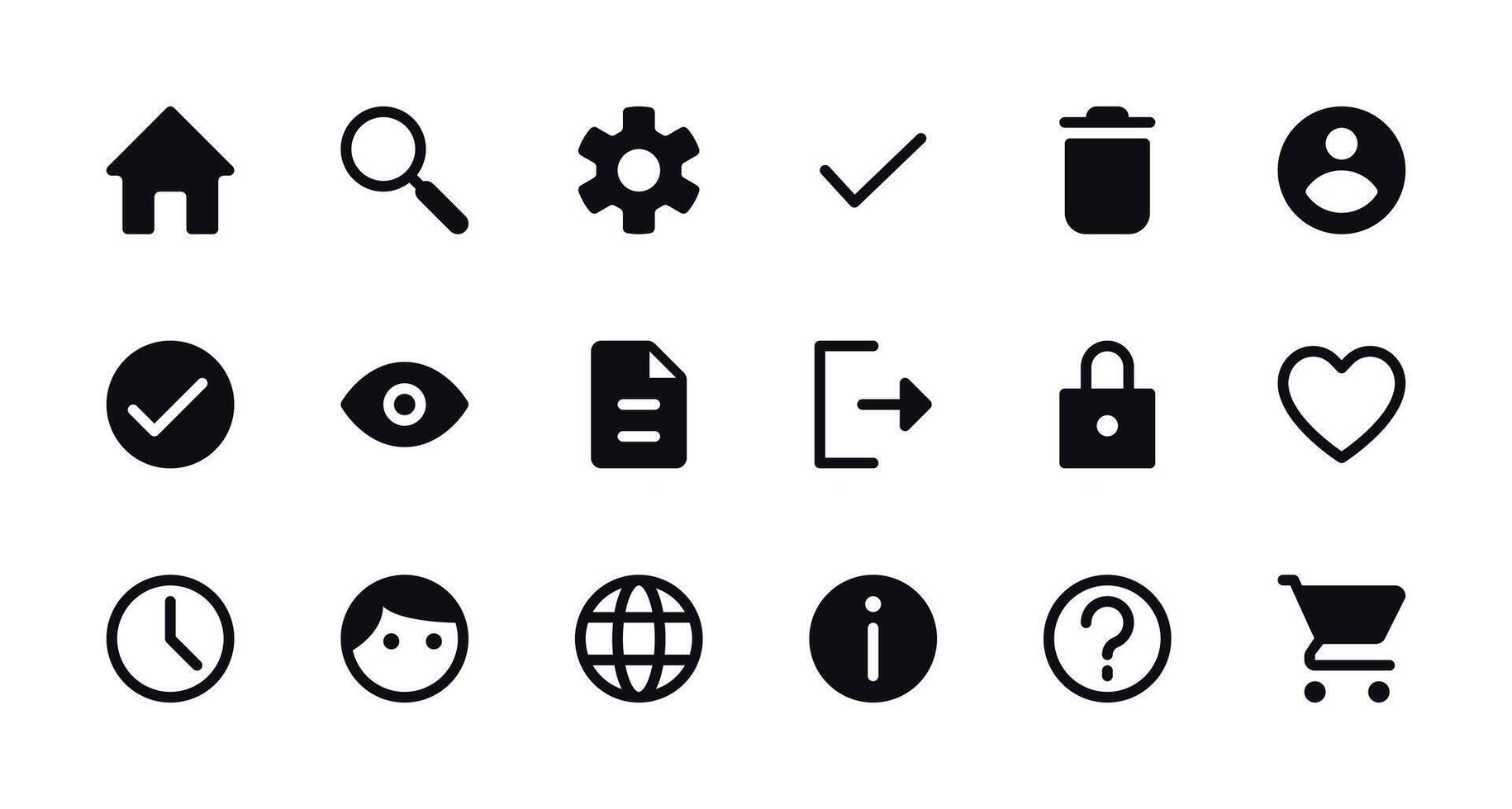 UI Essentials Icons Set vector