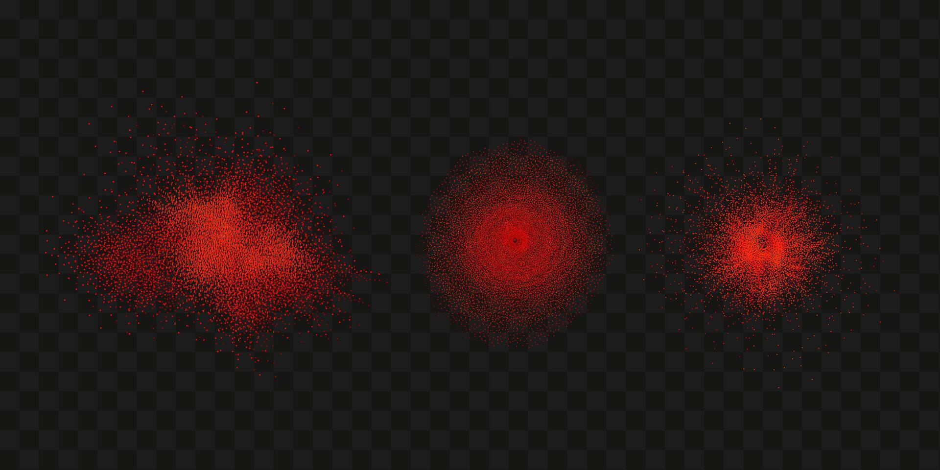 Grainy scatterings of  spicy burst . Splashes of  red pepper powder.Overlay effect chilli or paprika spice splatters. Vector realistic illustration of hot dried spice.