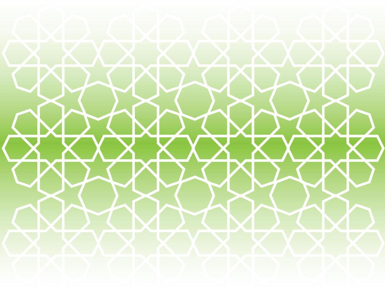 vector gradient young green and white colours background with a pattern of circles and stars arabic islamic ornament decor frame eid ramadan