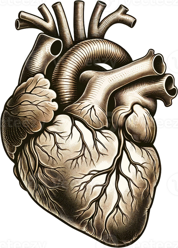 AI generated Human Cardiovascular System with Organ Context png