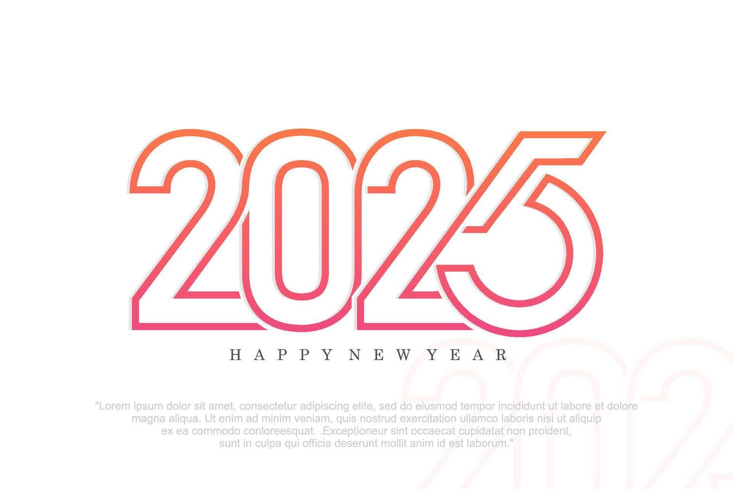 Happy new year 2025 design,2025 logo text design. new year celebration concept . Vector illustration