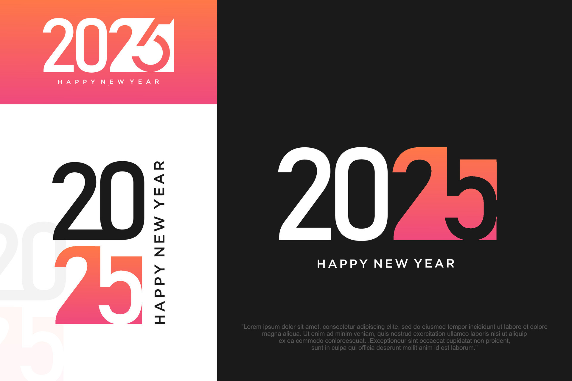 Happy new year 2025 design,2025 logo text design. new year celebration