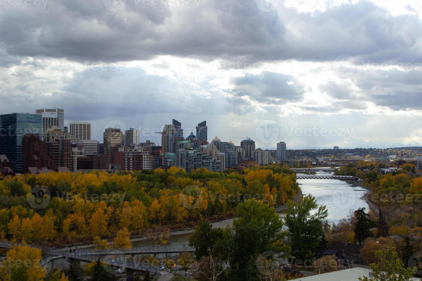 Calgary city in autumn. photo