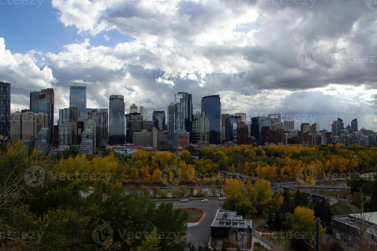Calgary city in autumn. photo