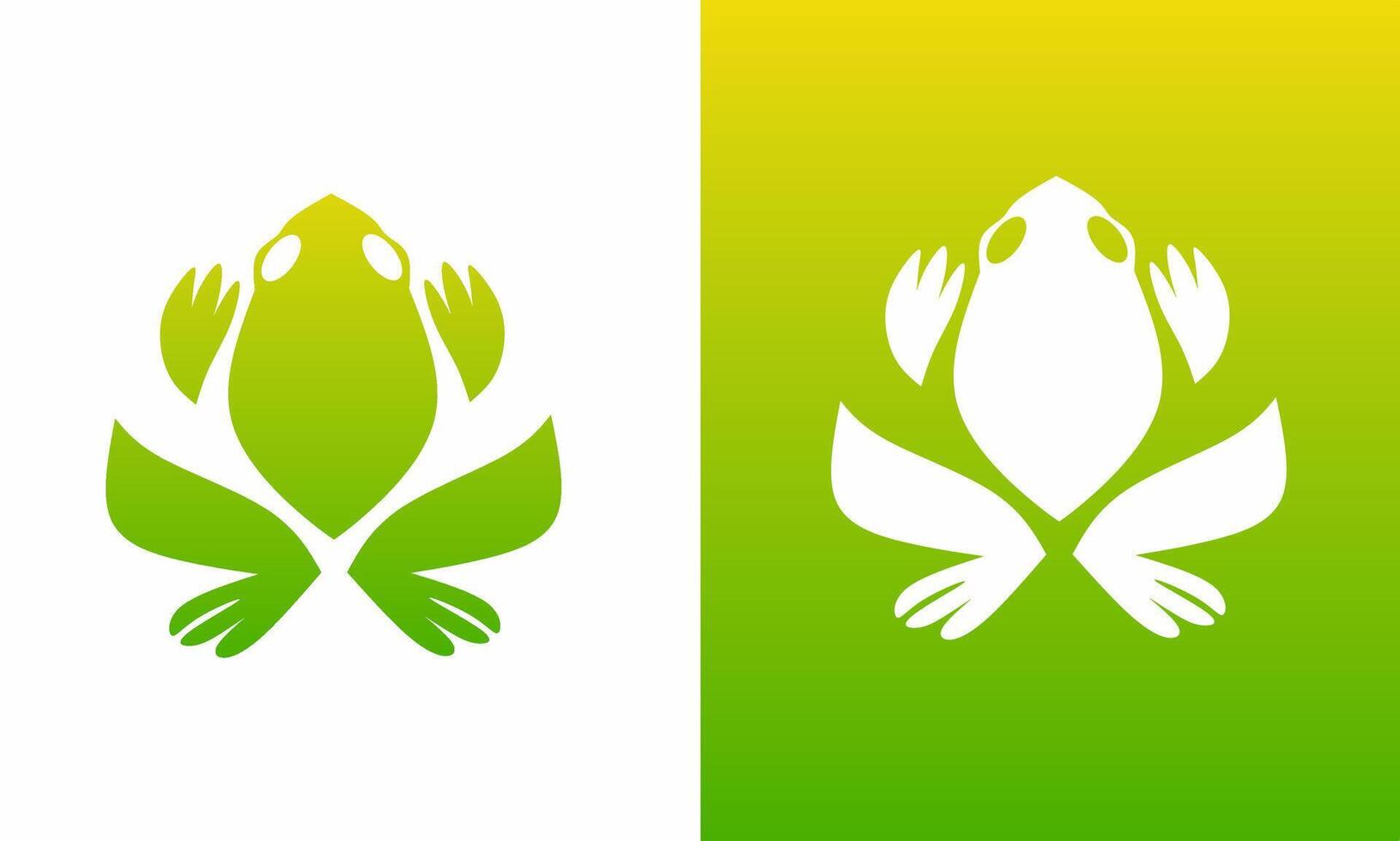 Illustration vector graphics of Green frog logo design template, suitable for company symbols