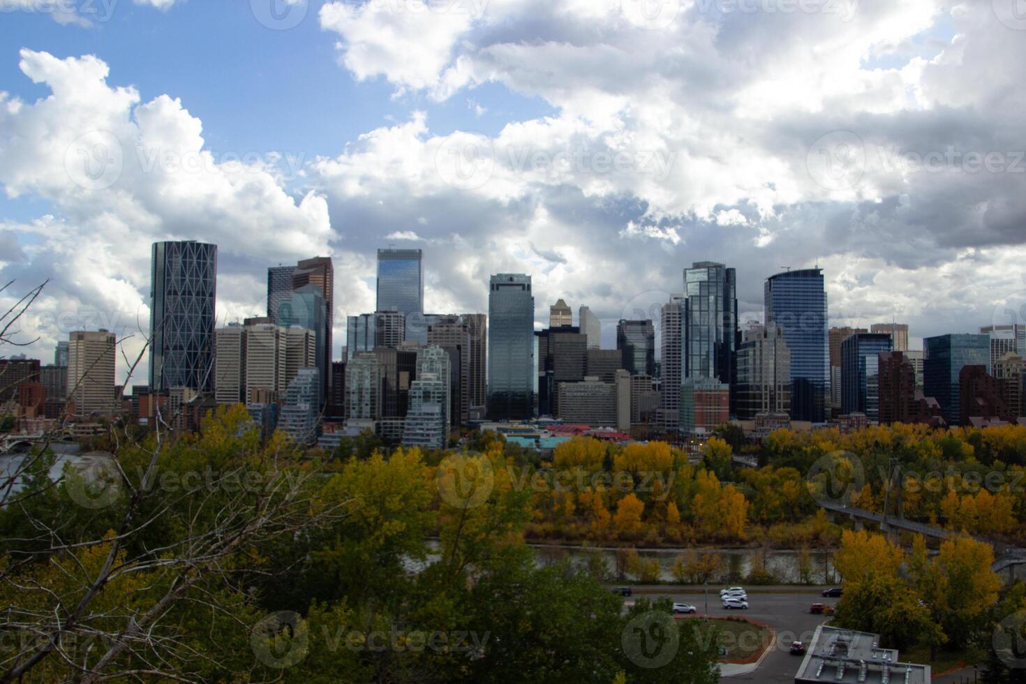 Calgary city in autumn. photo