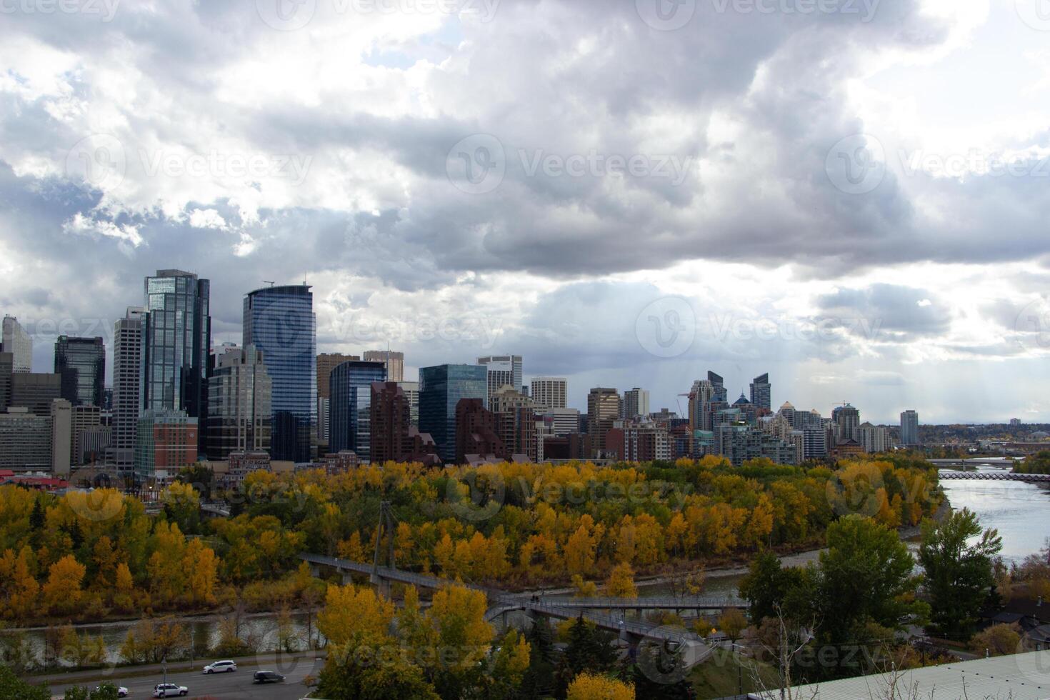 Calgary city in autumn. photo