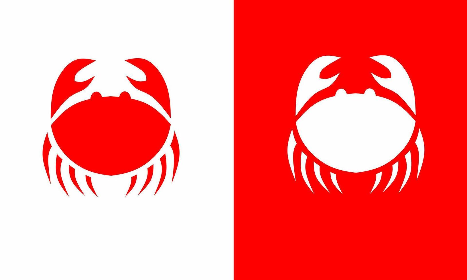 Illustration vector graphics of logo template symbol design of a small red crab