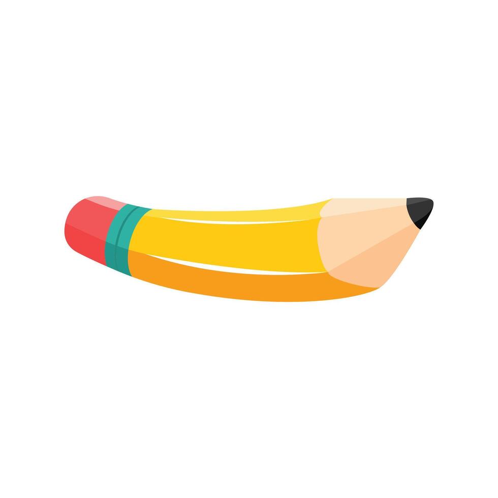 lápiz borrador bolígrafo plano diseño vector