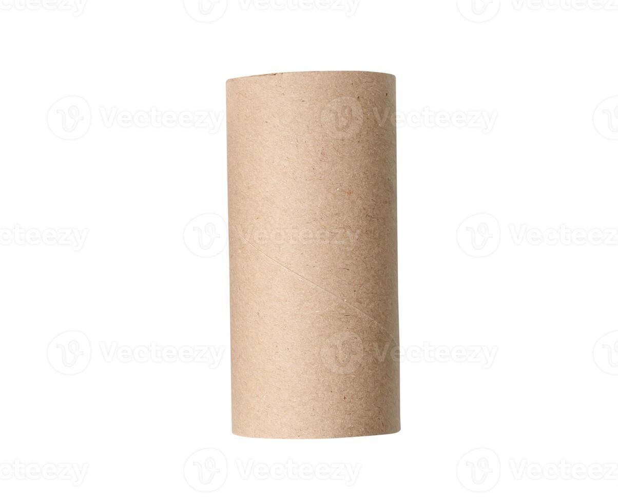 Front view of tissue paper core isolated on white background with clipping path photo