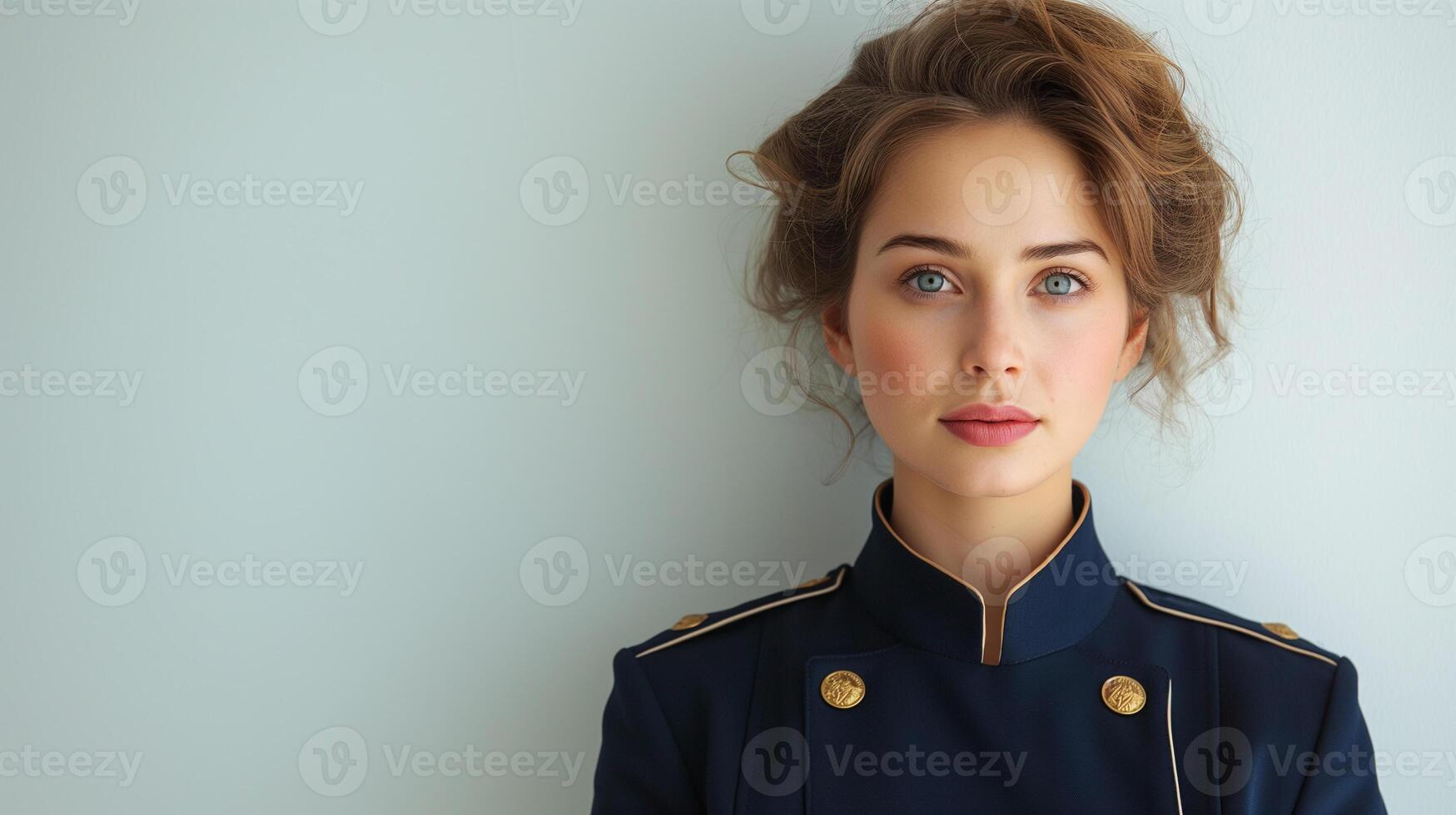 AI generated Captivating Stewardess Portraits. photo