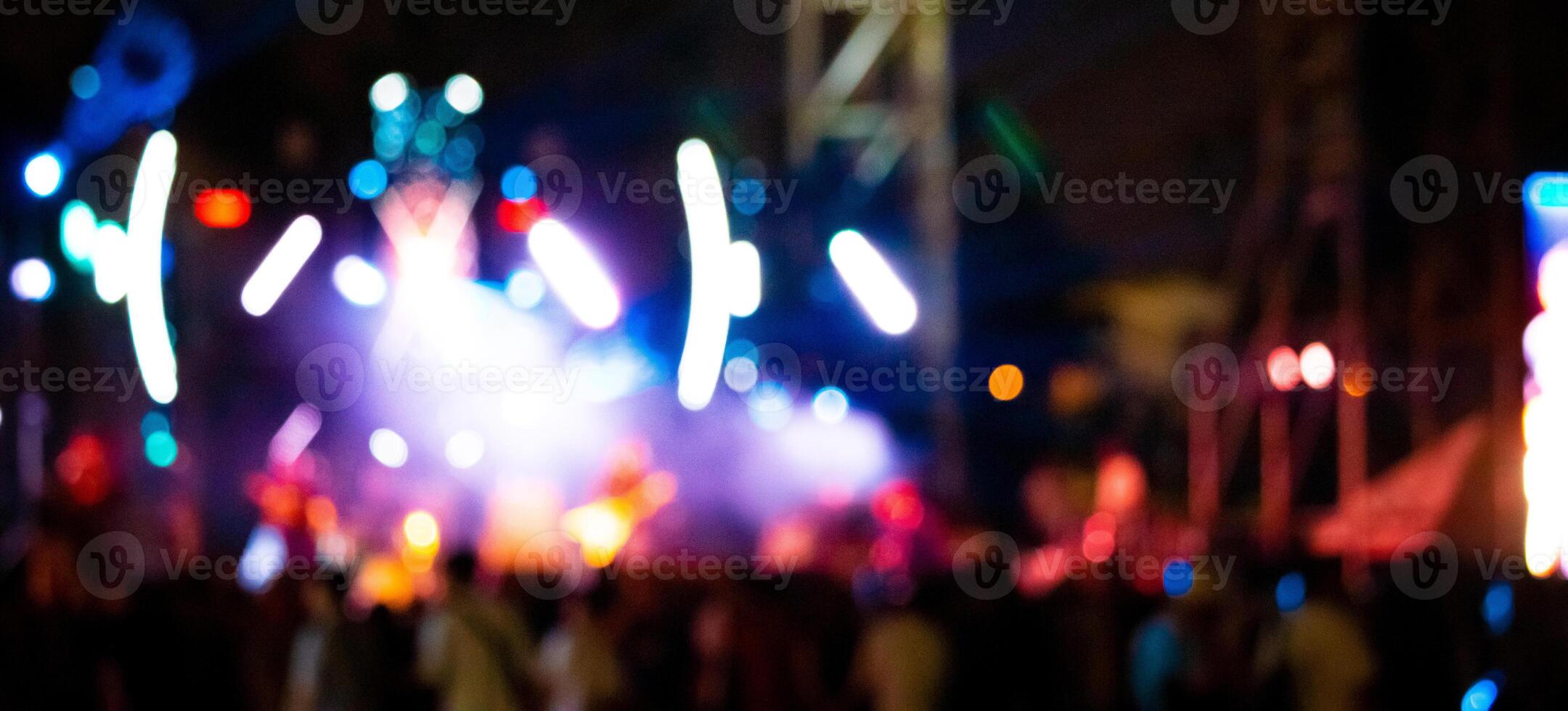 Background image with defocused blurred stage lights photo