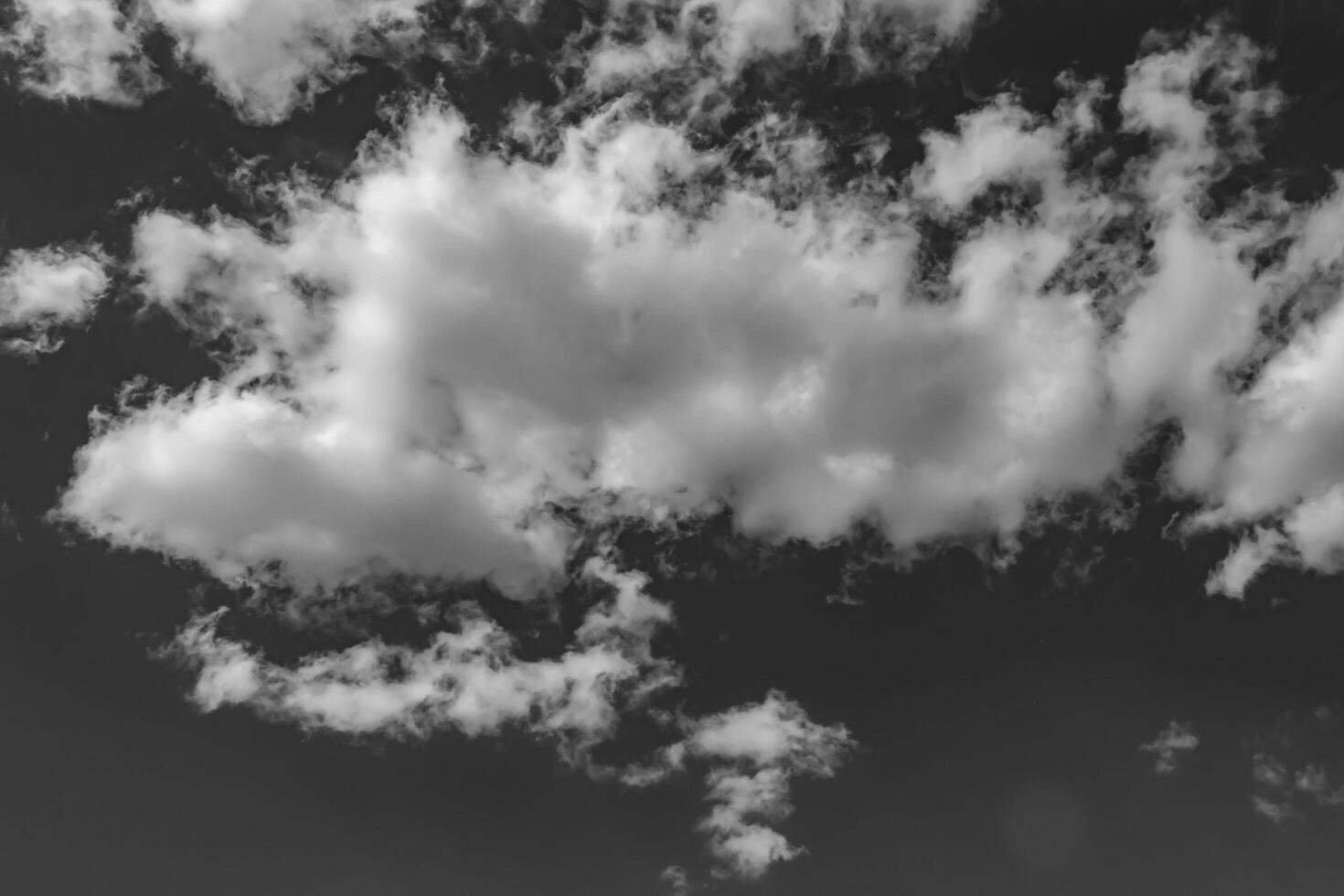 Photography on theme white cloudy sky in unclear long horizon photo