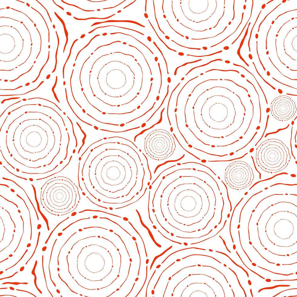 Abstract red seamless pattern made from circles vector