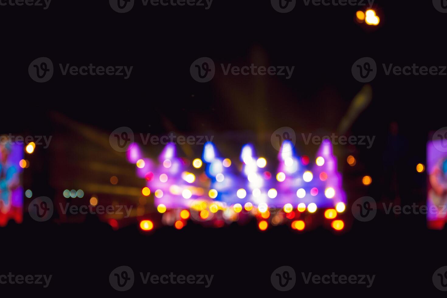 Background image with defocused blurred stage lights photo