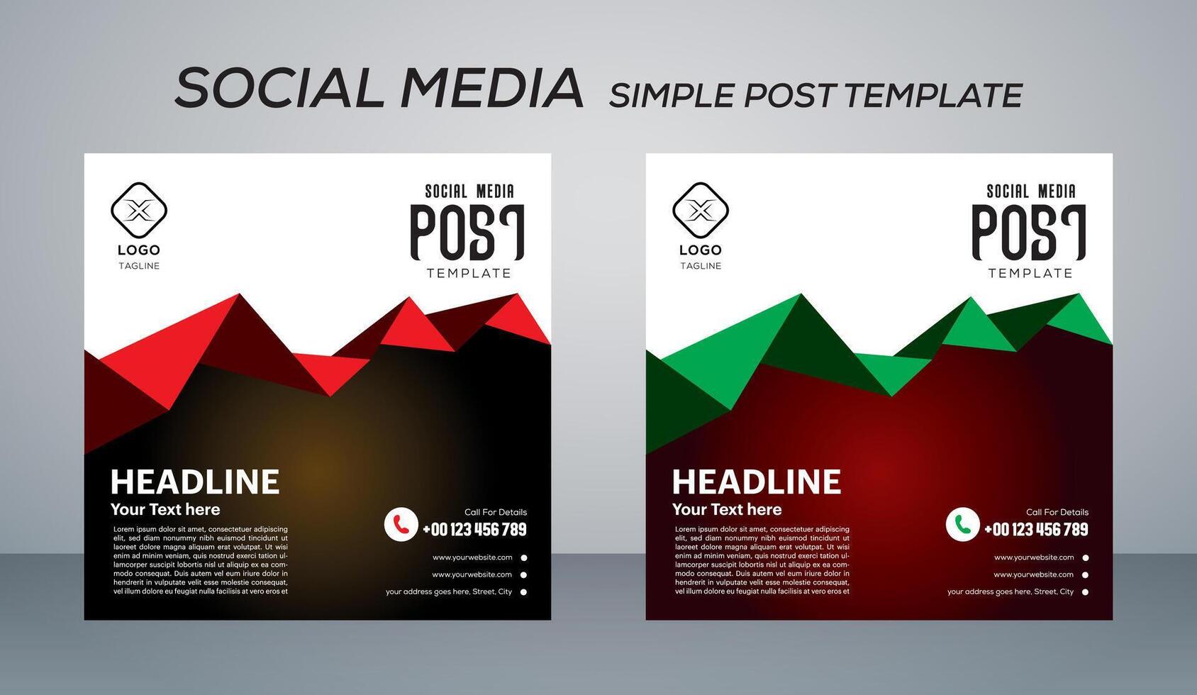 post template design illustration vector