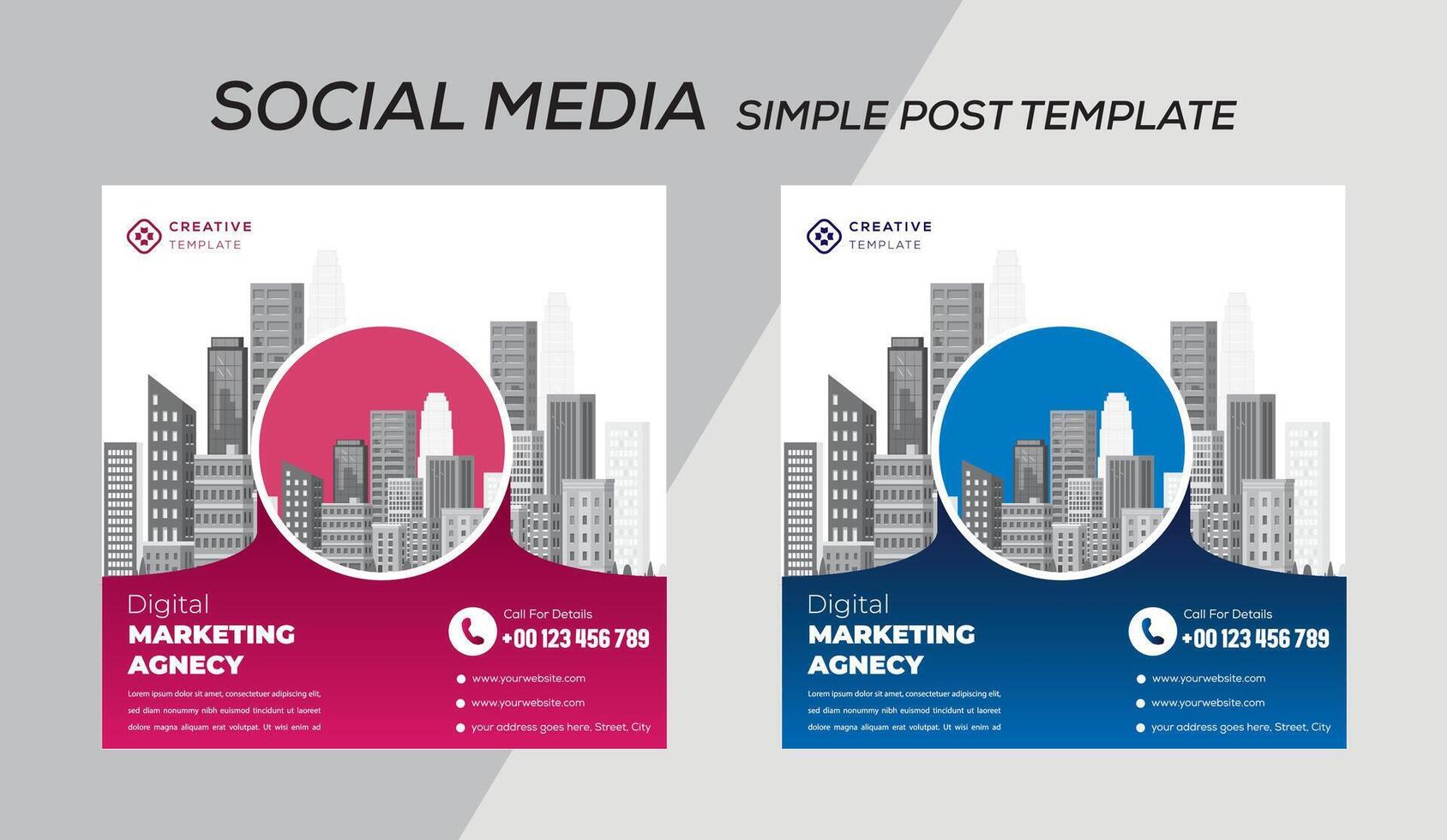 post template design illustration vector