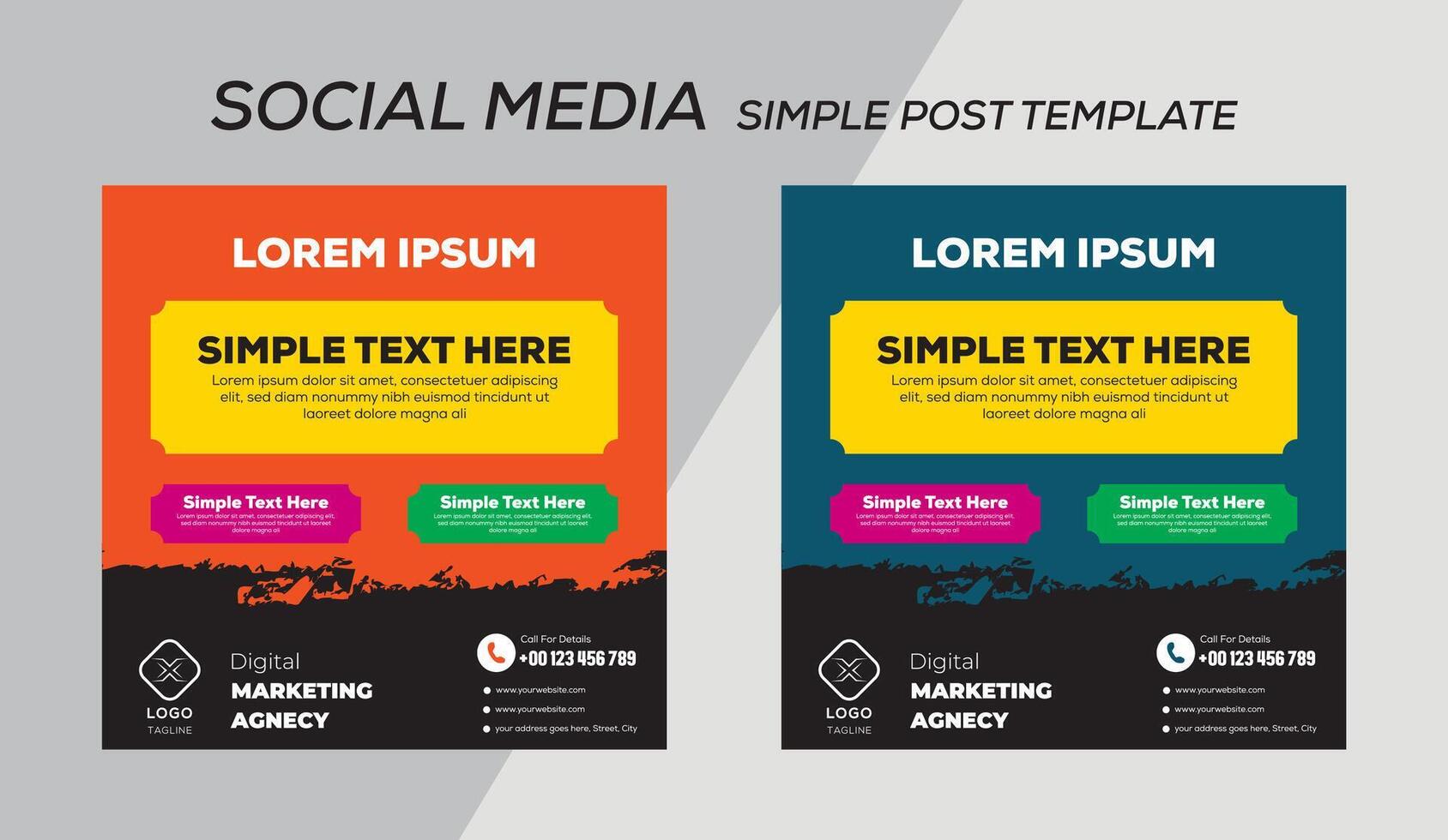 post template design illustration vector